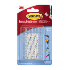 Clear Decorating Clips with Clear Strips (20 Clips & 24 Strips)
