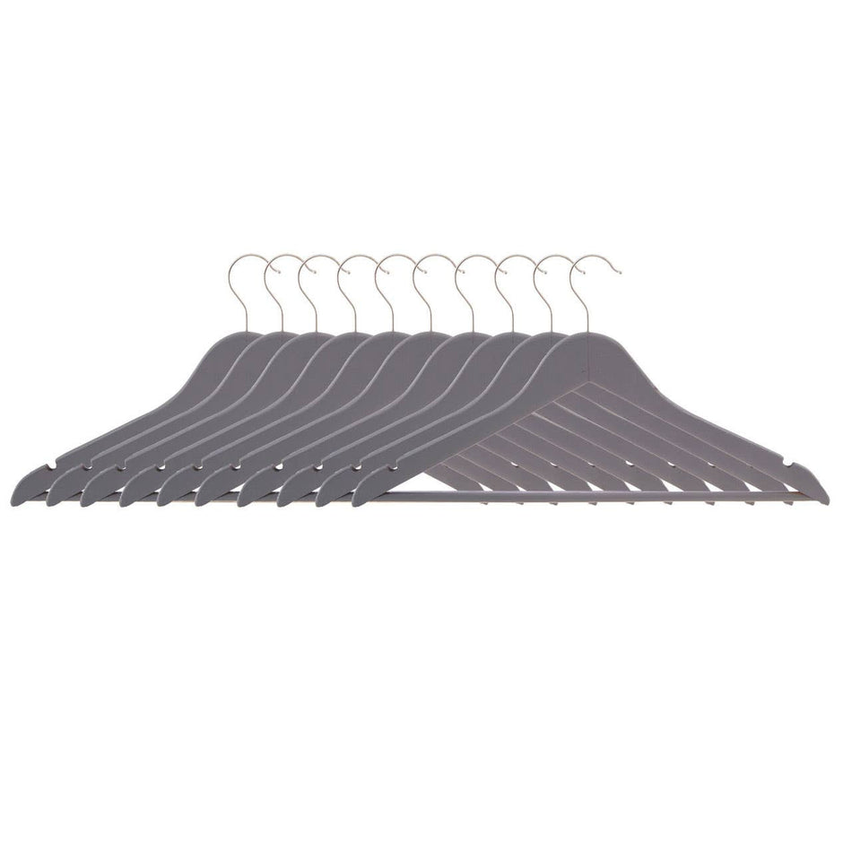 Matt Grey Clothes Hangers 10 Pack