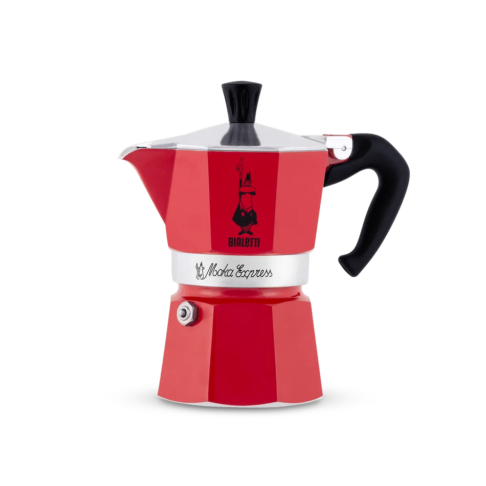 Bialetti Moka Express 6 Cup Red