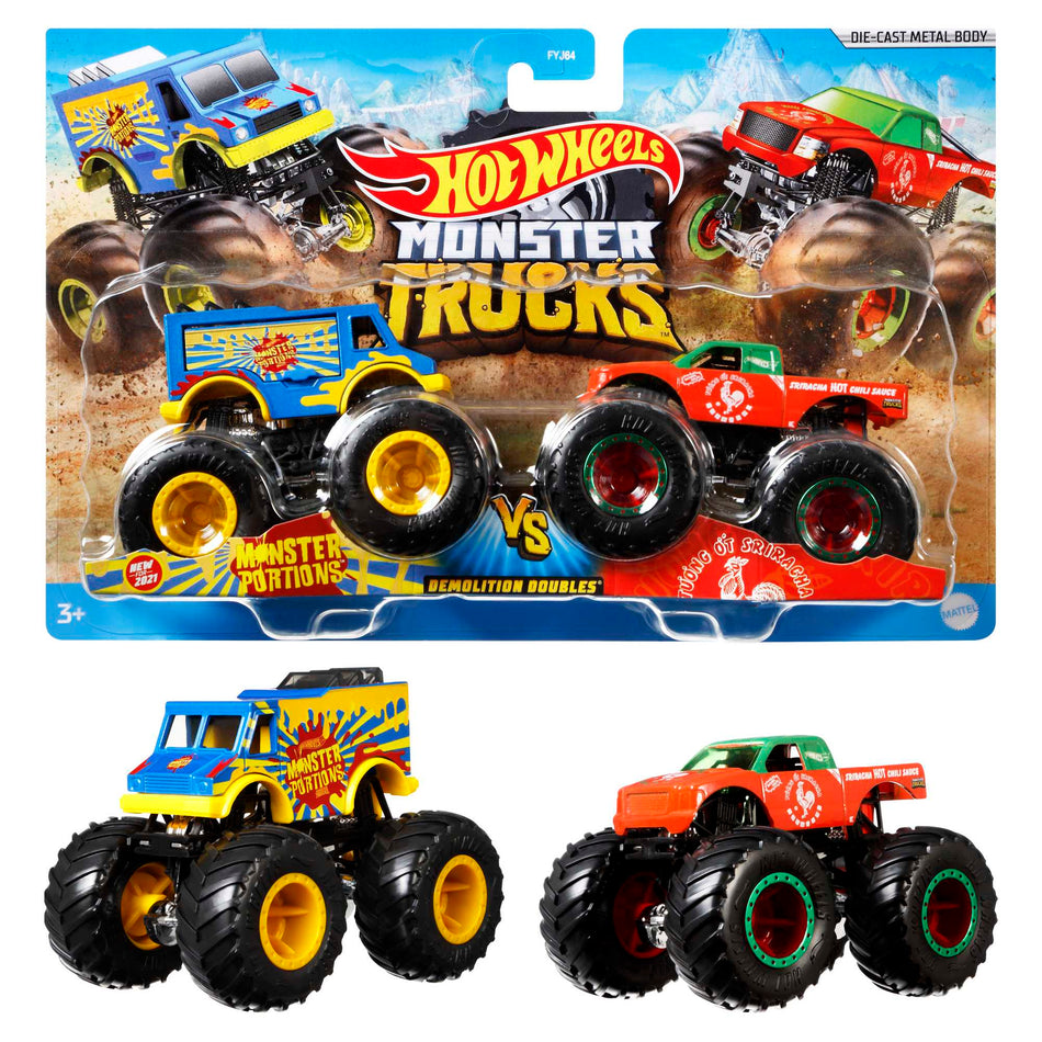 Hot Wheels 1:64 Monster Truck 2 Pack Assortment