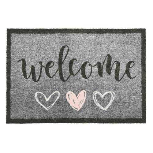 My Mat Nylon Welcome Hearts 50 x 75cm