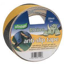 Rhino Non Slip Tape Black & Yellow 50mm x 50m