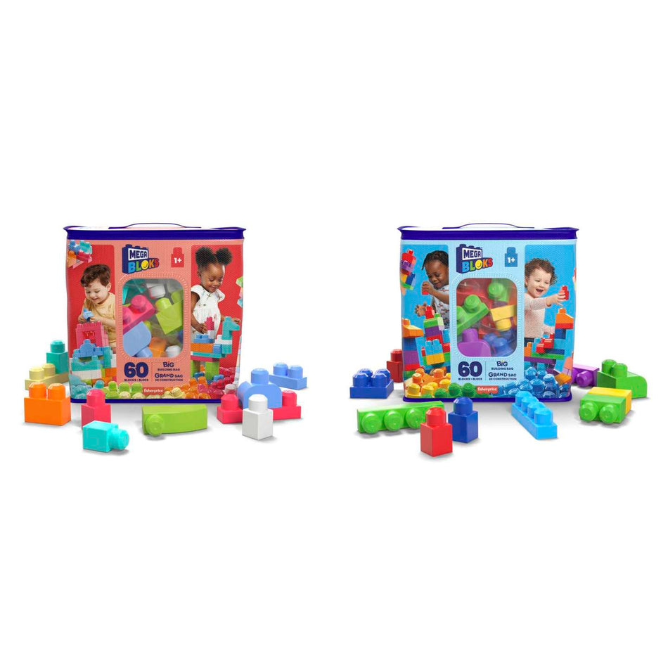 Mega Blocks Building Bag 60pc Assortment