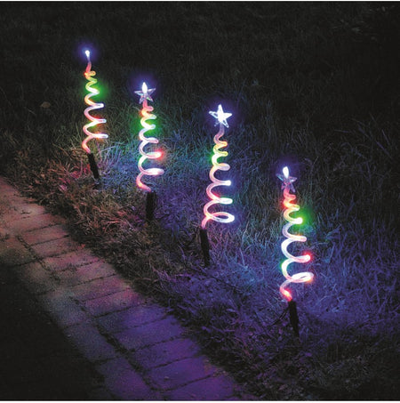 Set of 4 Spiral LED Trees