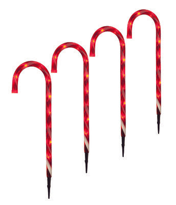 Candy Cane Stake Lights 62cm