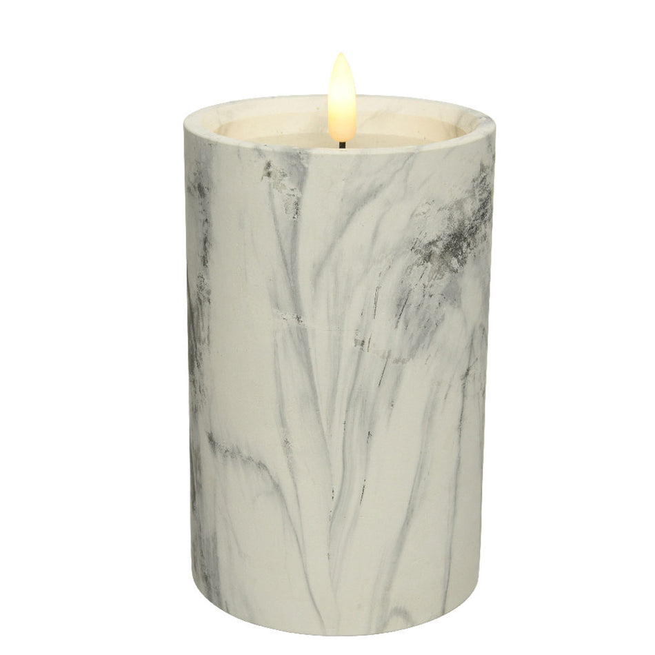 16.5cm Marble Flameless Candle