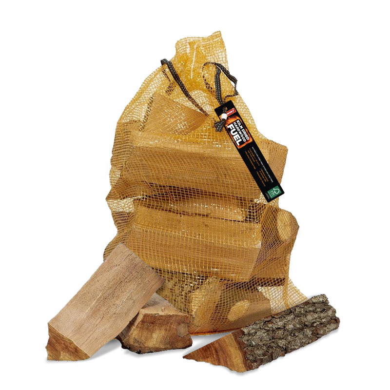 FIREWORX Kiln Dried Hardwood Logs  Mesh Bag 22 ltr