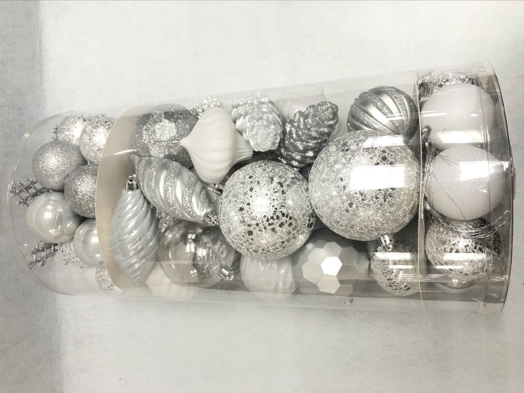 Christmas Tree Decoration Pack in Silver and White| 17946