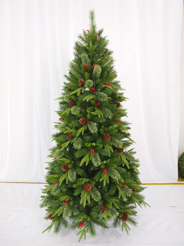 Scandanavian Spruce Berry and Pine Artificial Christmas Tree 7ft
