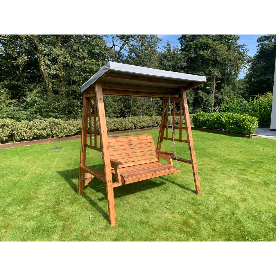 Dorset Two Seater Swing with Grey Roof Cover