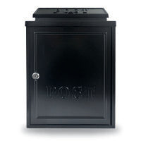 Manor Black Cast Aluminium Post Box