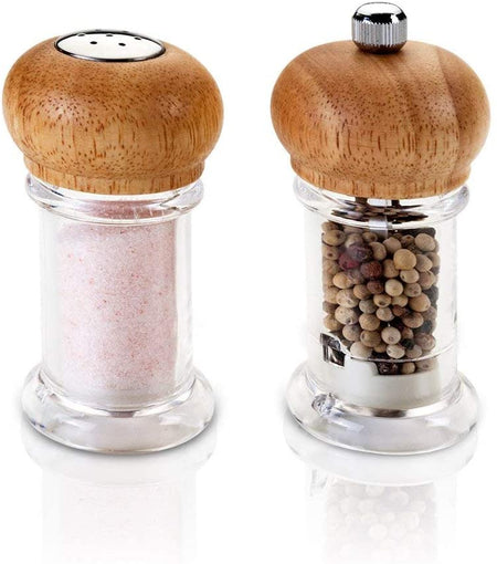 Metaltex 2 Piece Wood Top Salt/Pepper Mill Set