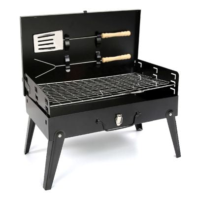 Portable Folding Charcoal BBQ Grill With Accessories
