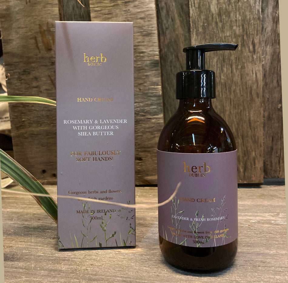 Herb Hand Cream Glass Bottle