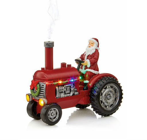 22.5cm Lit Tractor With Santa