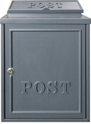 Manor Grey Cast Aluminium Post Box