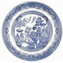 Blue Willow Pattern Dinner Plate 26cm