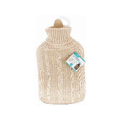 Hot Water Bottle Aran Knit Cover