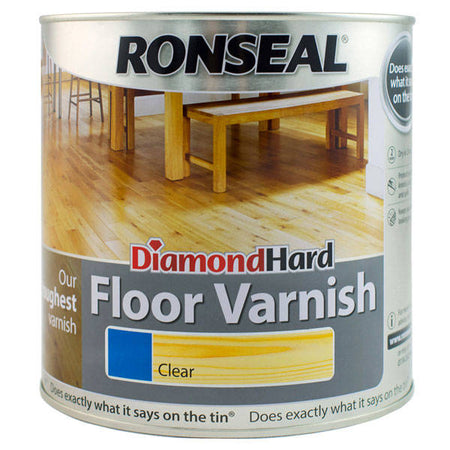Ronseal Diamond Hard Floor Varnish Clear Satin