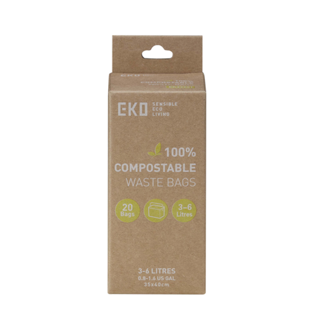 EKO Compostable Waste Bags 3-6L 20pce