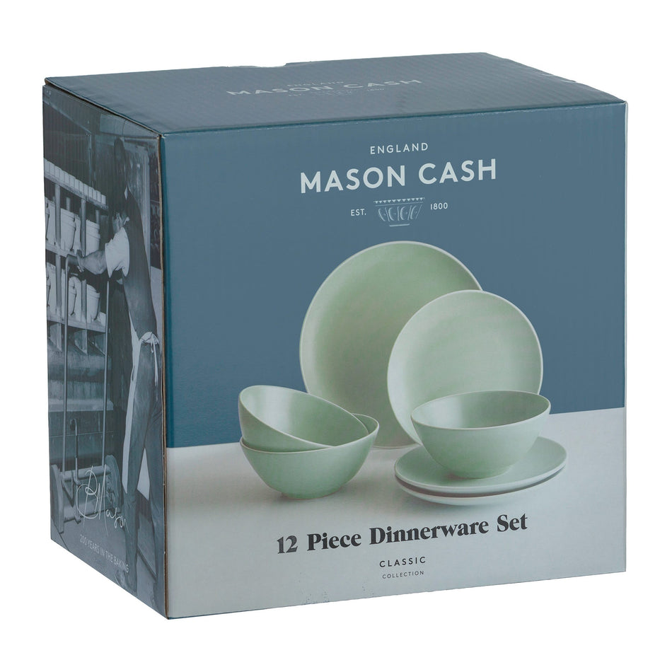 Mason Cash Collection Dinner Set 12 Piece Green