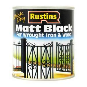 Rustins Matt Black Quick Drying Paint