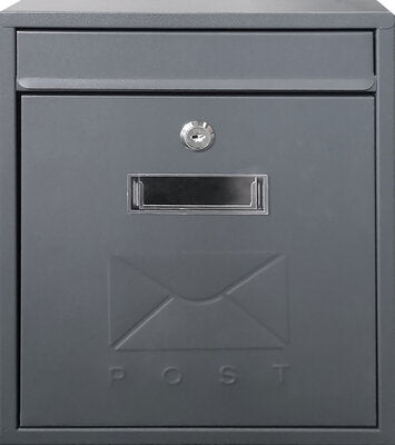 Manor Grey Steel Post Box