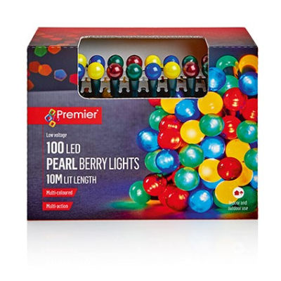 100 Multi Pearl Berry Lights Multi Colour Leds