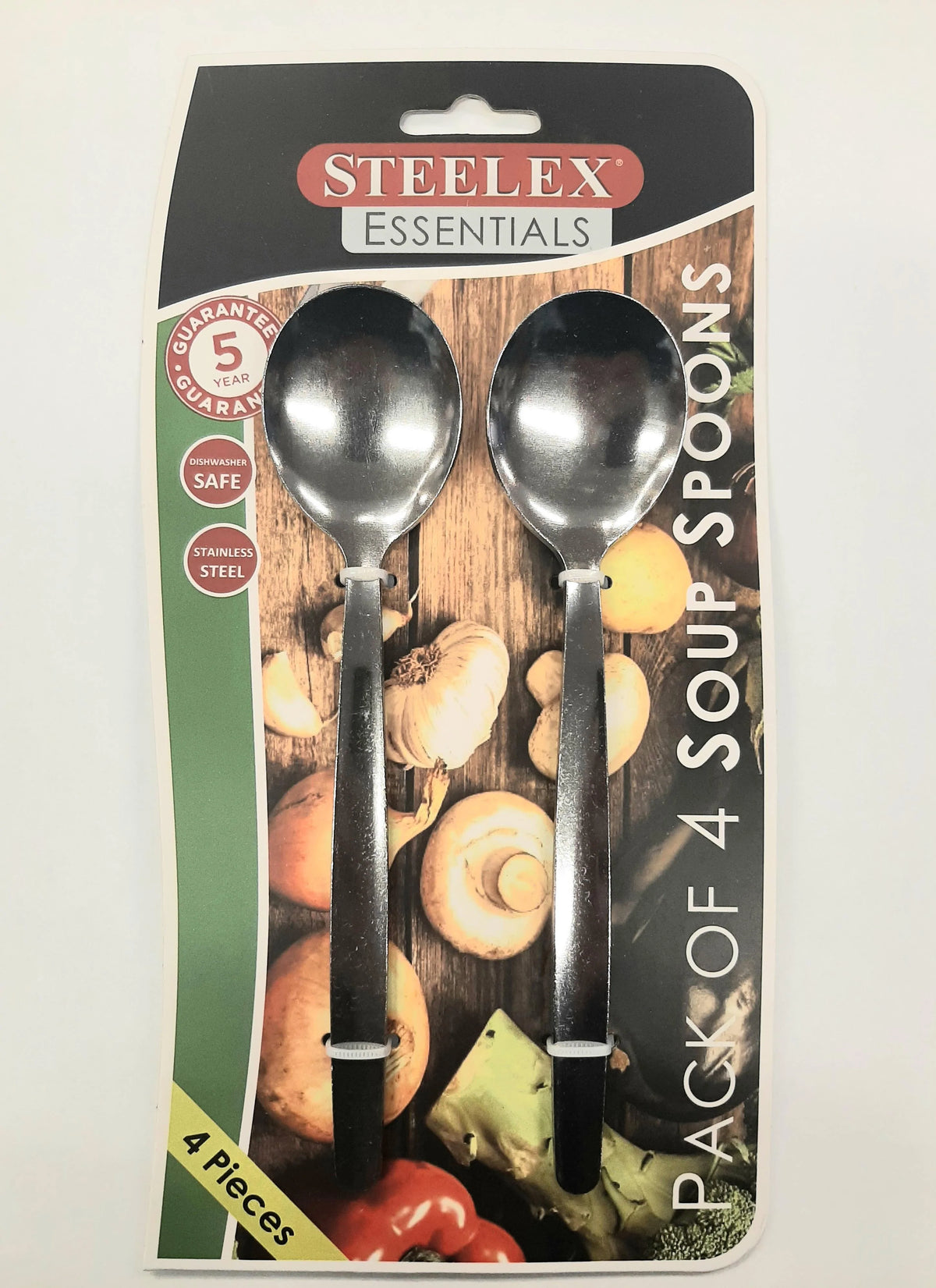 Steelex 4 Carded Soup Spoons