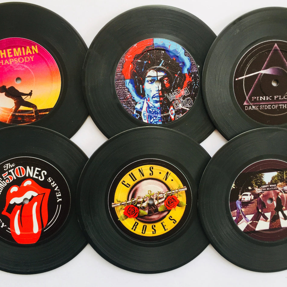 Vinyl Rock Coasters